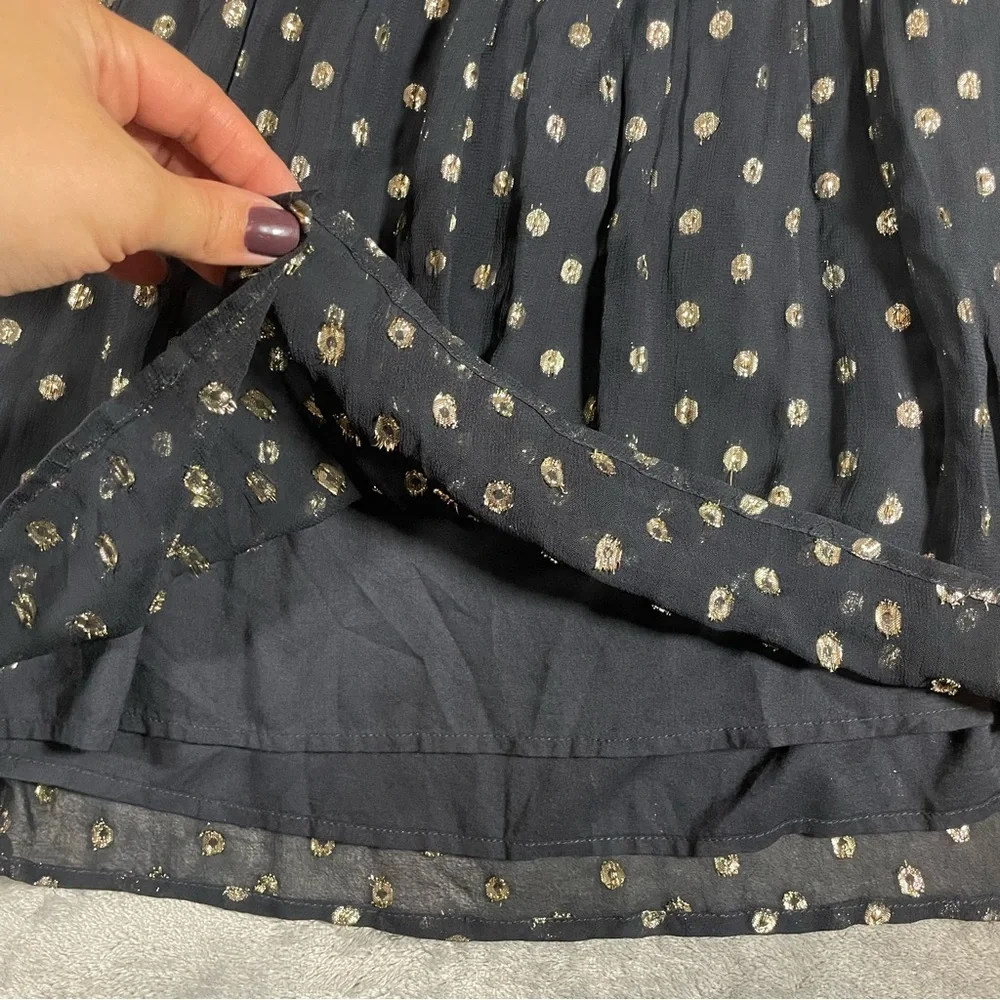 Velvet by Graham & Spencer Black and Gold Dress Size L - Picture 7 of 12